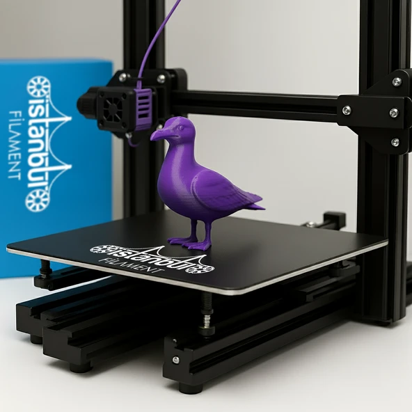 İstanbul Filament 3D Baskı Pla+ Filament Mor 1 kg 1,75MM 0,05 mm Bambu Lab Uyumlu - Resim 3
