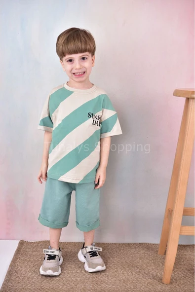 Erkek Çocuk Şortlu Takım Oversize Kalıp Kompak Kumaş (lQNxcck7L3) - 10