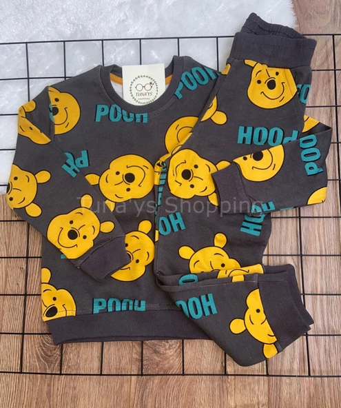 Winnie the pooh Baskılı 2 İplik Alt Üst Çocuk Takım (6AhUPwfJzSqcG) - 5