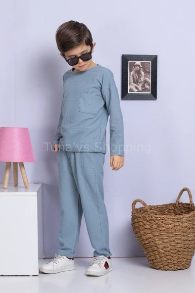 Mevsimlik Oversize Erkek Çocuk Takım %100 PAMUK (aU0tJIFwOodVU) - 9