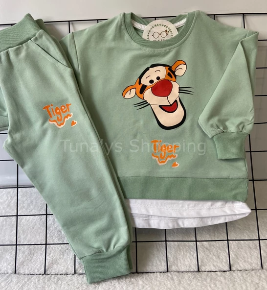 Tiger Baskılı Alt Üst Erkek Eşofman Takımı (Hu3HlmuUCEZTT) - 7