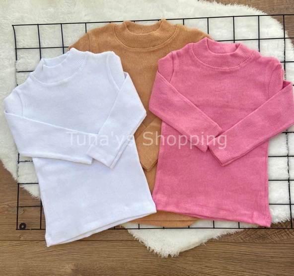 Kaşkorse Çocuk Badi 3'lü Takım Beyaz Kahve Pembe (c5vDDSSfIgv19) - 5