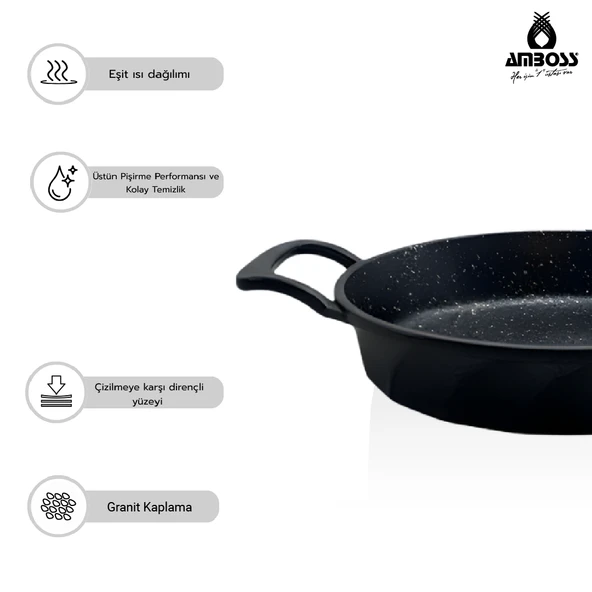 Amboss Onix 6 Parça Odin Döküm Tava ve Sahan Seti - Resim 3