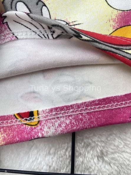 %100 Pamuk Penye Kumaş Bebek Çocuk Pijama Takım - PEMBE PİJAMA TAKIMI BAKS BANNY (4fhcwzWThPDON) - 11