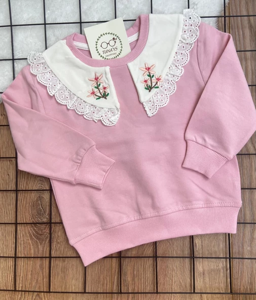 Dantel Yaka Süper Kalite Sweatshirt (tdochuB8EpH8h) - 2