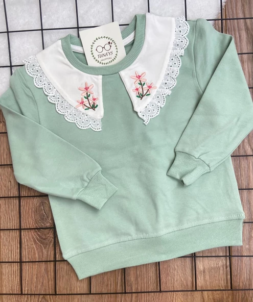 Dantel Yaka Süper Kalite Sweatshirt (tdochuB8EpH8h) - 7