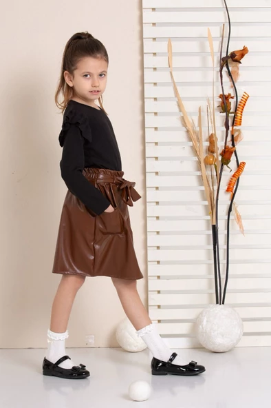 Badili Deri Salopet Kız Çocuk Takım (sfvvNVgdLKjyt) - 6