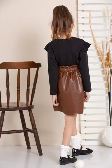 Badili Deri Salopet Kız Çocuk Takım (sfvvNVgdLKjyt) - 4