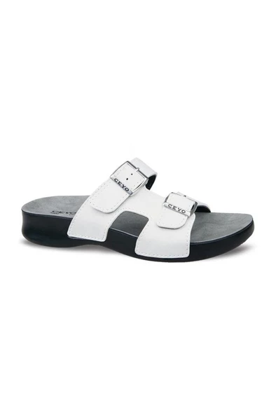 Ceyo 3400-19 Anatomik Taban Kadın Terlik Beyaz 36-40