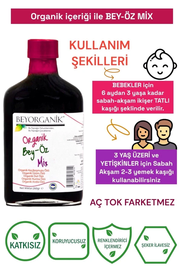 Organik Bey Öz Miks 260gr - 2