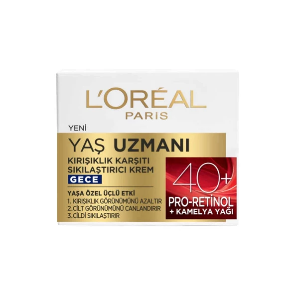 Loreal Paris Yaş Uzmanı Kırışıklık Karşıtı Sıkılaştırıcı Gece Kremi 50ml