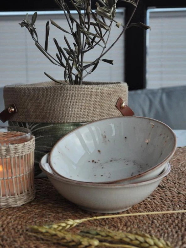 Sipahi Karem Porselen 2 li Kase 16 cm