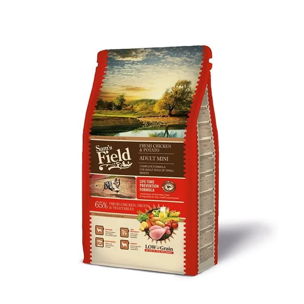 Sam's Field Tavuklu Düşük Tahıllı Küçük Irk Yetişkin Köpek Maması 2,5 Kg