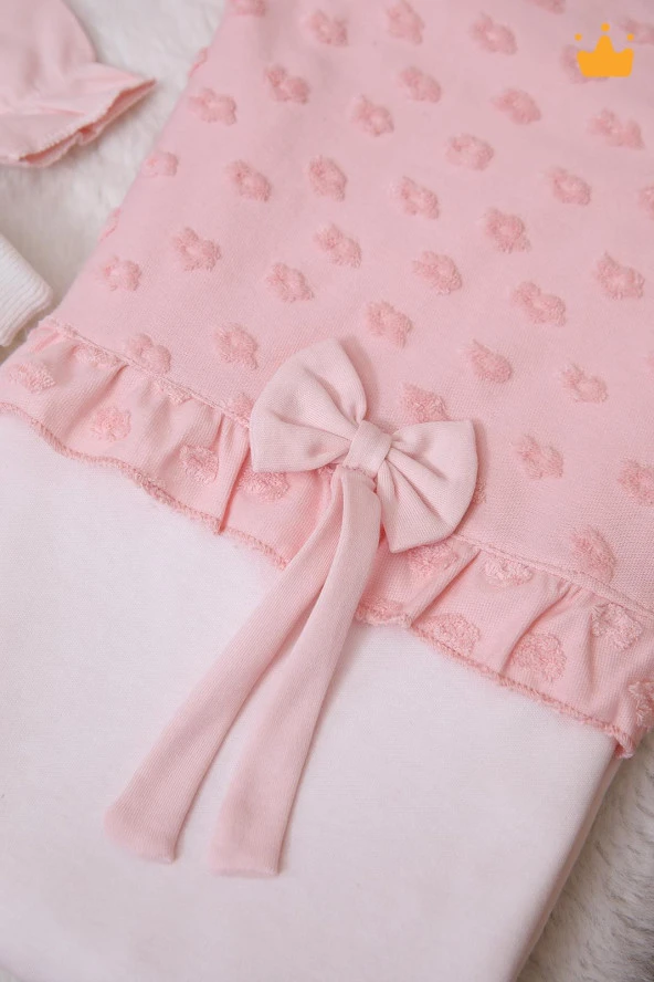 Babyhola Fırfırlı Dantelli Kız Bebek Yenidoğan 8'li Zıbın Seti 0-3 Ay Hediyelik Hastane Çıkışı Yavruağzı 5025 - 5