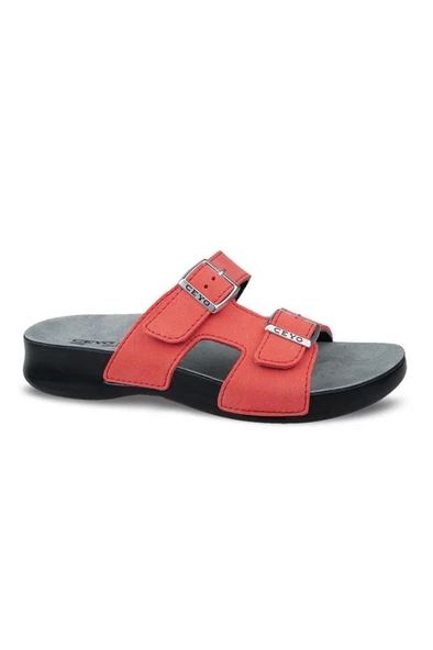 Ceyo 3400-19 Anatomik Taban Kadın Terlik Kırmızı 36-40