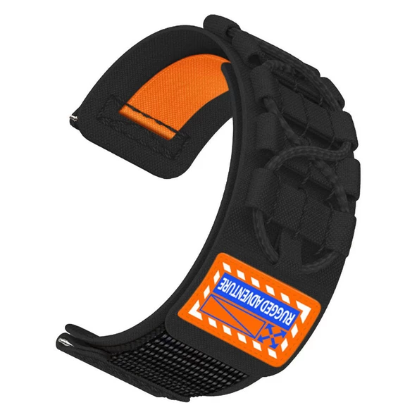 Galaxy Watch 46mm KRD-112 22mm Orbital Örgülü Halat Tasarımlı Naylon Kumaş Hasır Kordon - Resim 6