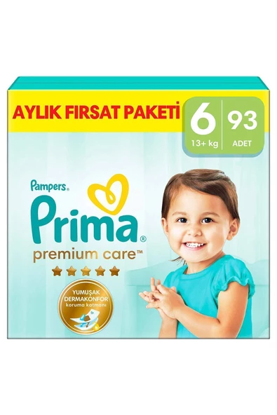 Prima Premium Care 6 Numara Extra Large 93'lü Bebek Bezi