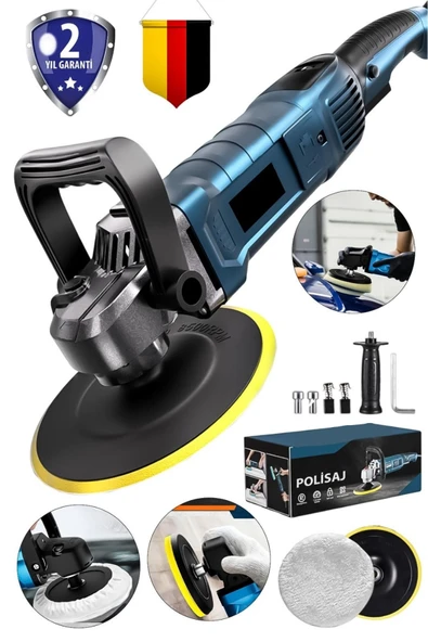 Dozzer Wolf SeriiProfesyonel 1800 W 180 Mm 6 Kademeli Kutulu Zımpara Pasta Cila Ve Polisaj Makinesi