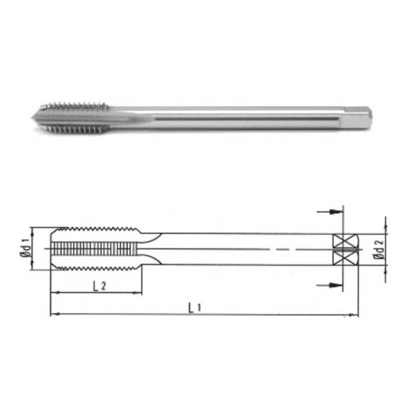 Makina Takım M10X1 Hss-E Din374/C İnce Diş Makina Kılavuzu-MTE B00105751005