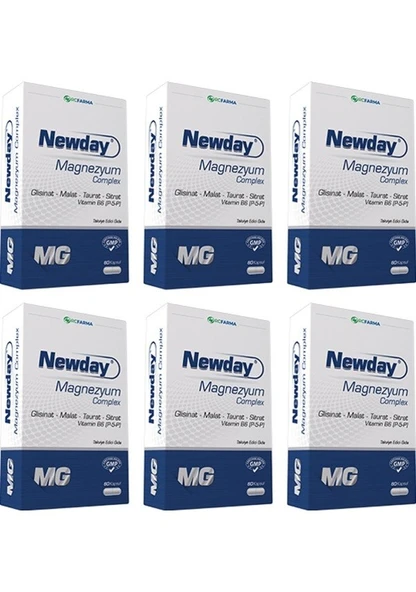 Newday Magnezyum Complex 60 Kapsül 6'lı