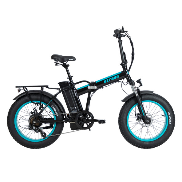 Strada E-Bro 20 İnç Katlanabilir 10,4 Ah 250 W Fat bike Katlanabilir Elektrikli Bisiklet