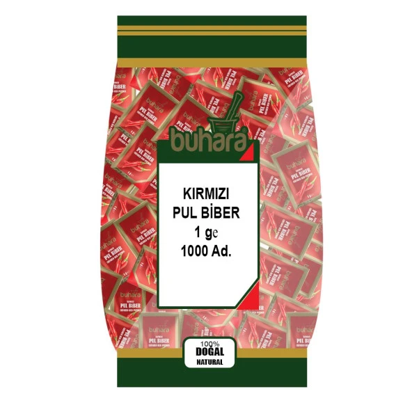 BUHARA TEK KULLANIMLIK POŞET PULBİBER 1 GR x 1000 Ad