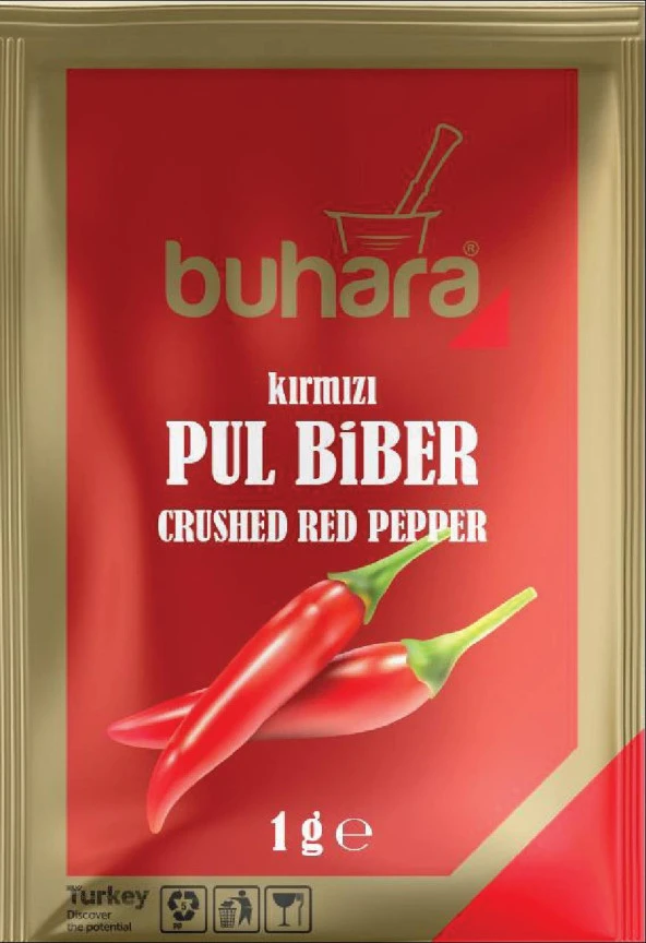 BUHARA TEK KULLANIMLIK POŞET PULBİBER 1 GR x 1000 Ad - 2