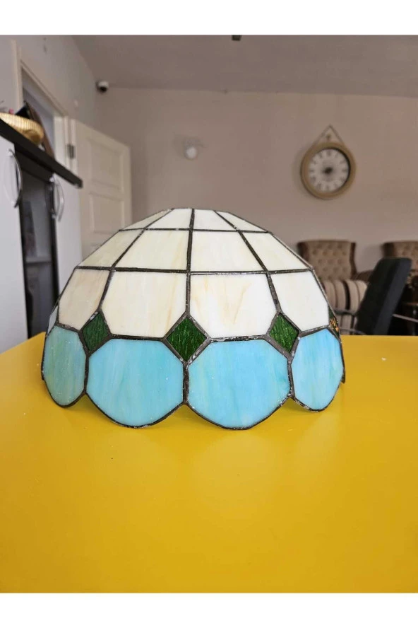 Yüceeller Vitray Ayarlanabilir Sarkıt Avize Yeşil 25cm (10")