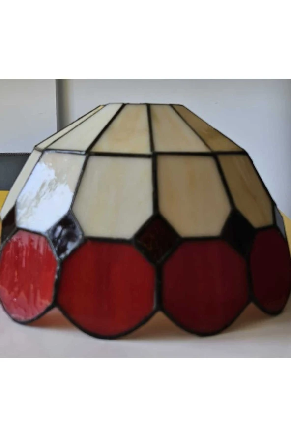 Yüceeller Vitray Ayarlanabilir Sarkıt Avize Kırmızı 30cm (12") - 3