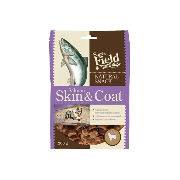 Sam's Field Natural Snack Skin Coat Somon Balıklı Köpek Ödülü 200gr