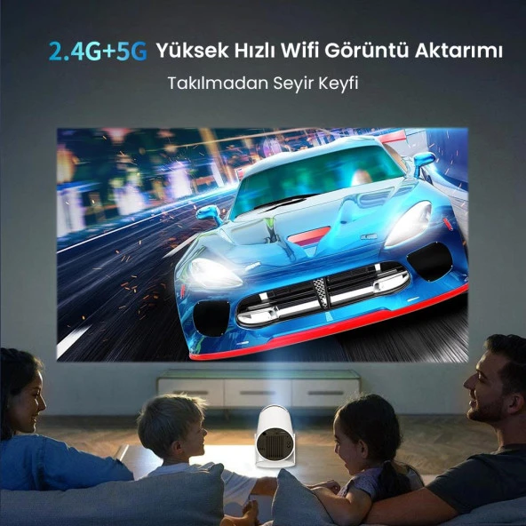NPO FullHD Android11 BT5.0 Wifi5 120ANSI Lümen IOS/Android Taşınabilir Akıllı LED Projeksiyon HY300 PLUS - 2