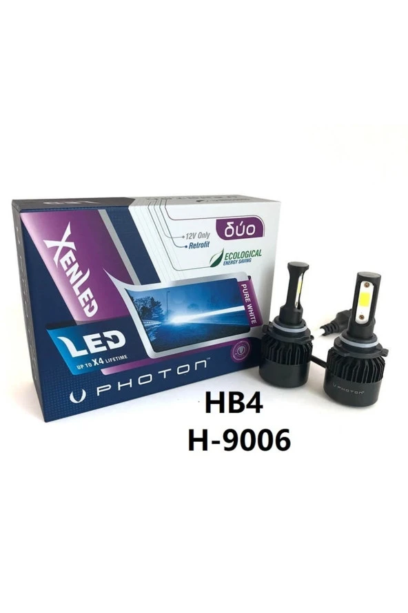 Photon Hb4 9006 Duo Led Xenon Şimşek Etkili Beyaz Zenon 9006 Hb4 - Resim 2
