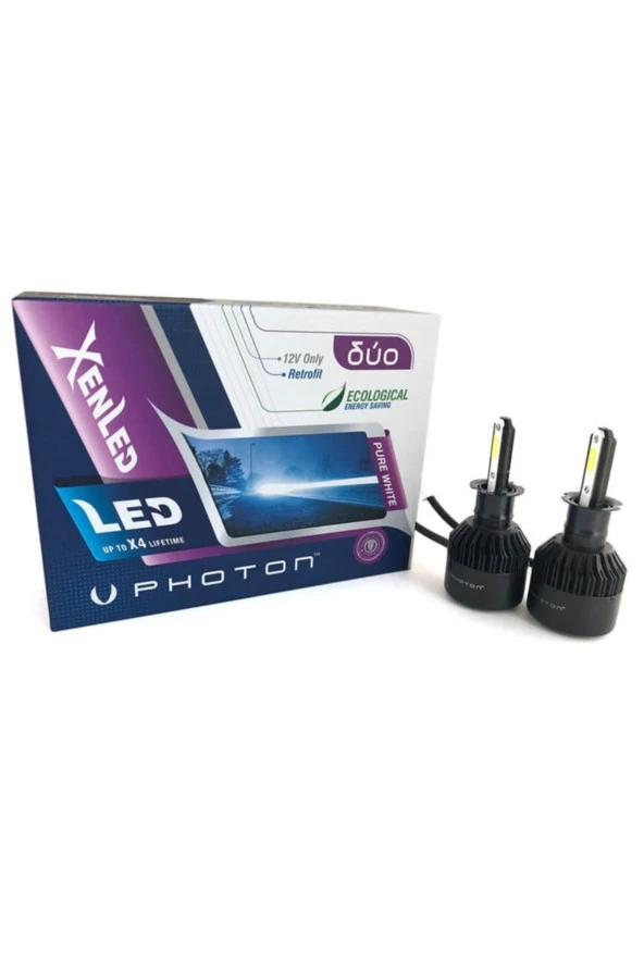 Photon H3 Duo Led Xenon Şimşek Etkili Beyaz Zenon H3 - Resim 2