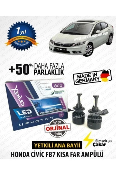 Photon Duo 12-24v Led Xenon - Honda Civic Fb7 Kısa Far ürün görseli