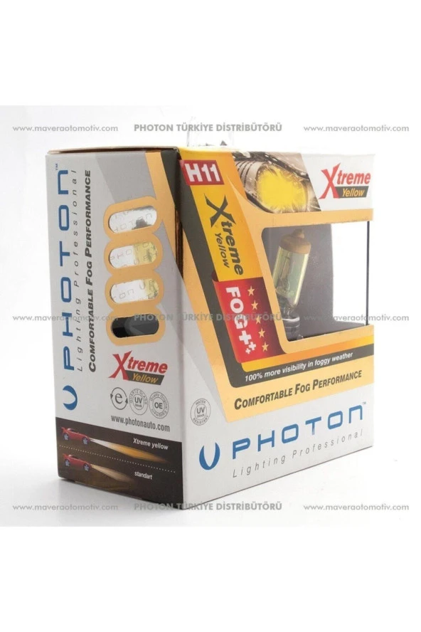 Photon H11 12v 55w Xtreme Yellow - Resim 3