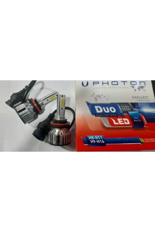 Photon Duo H8 Gri Kasa Yeni Seri Led Xenon 6000 Lümen Headlıght - Resim 4