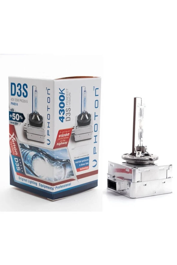 Fardoktoru Photon D3s 4300k +%50 Fazla Işık Oem Xenon Oto Ampul