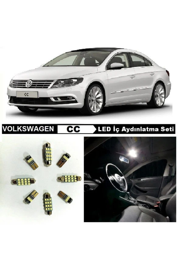 Fardoktoru Vw Cc Komple Beyaz Led Iç Aydınlatma Ampul Seti 11 Adet Led