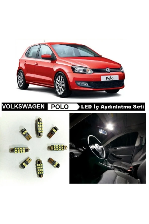 Fardoktoru Vw Polo 6r 6c Beyaz Led Iç Aydınlatma Ampul Seti 9adet