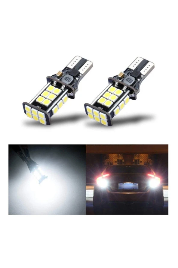 Fardoktoru T15 Duy 24smd Beyaz Led Geri Vites Ampulü W16w