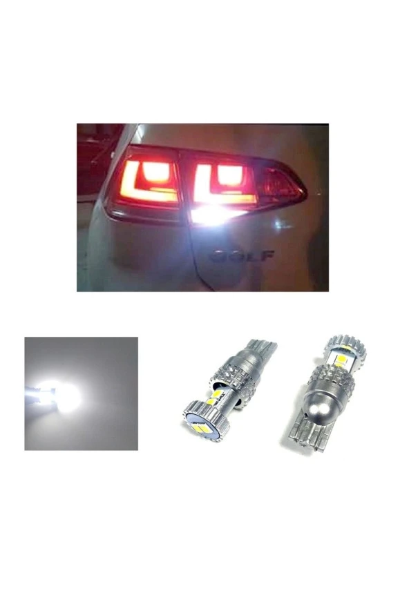 Fardoktoru Vw Golf 7 Normal Stop Için Beyaz Led Geri Vites Ampulü T15 Ph7028