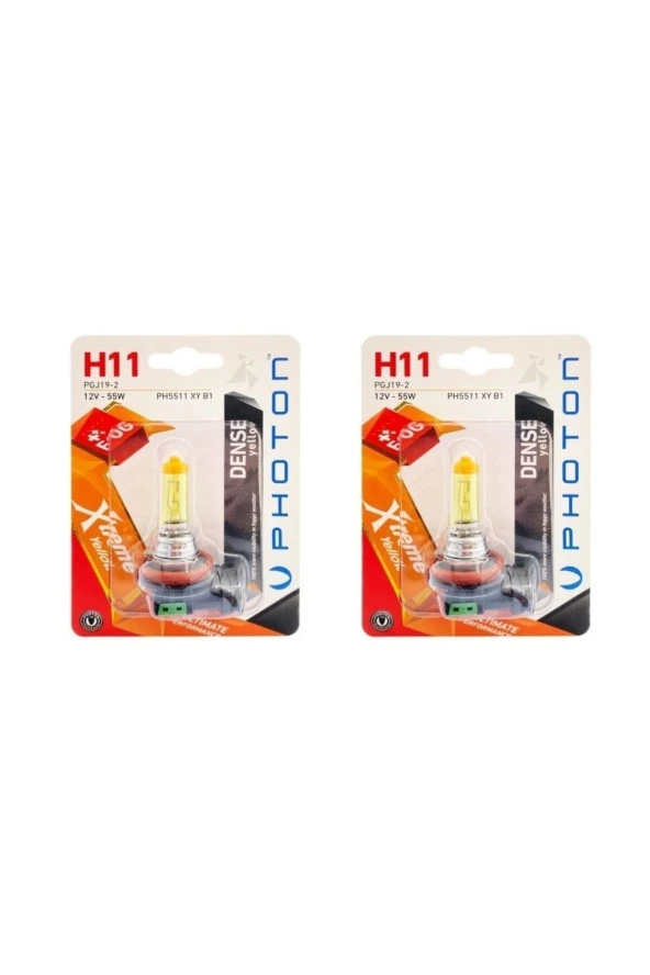 Photon H11 12v 55w Xtreme Yellow Civciv Sarı Ampul ürün görseli