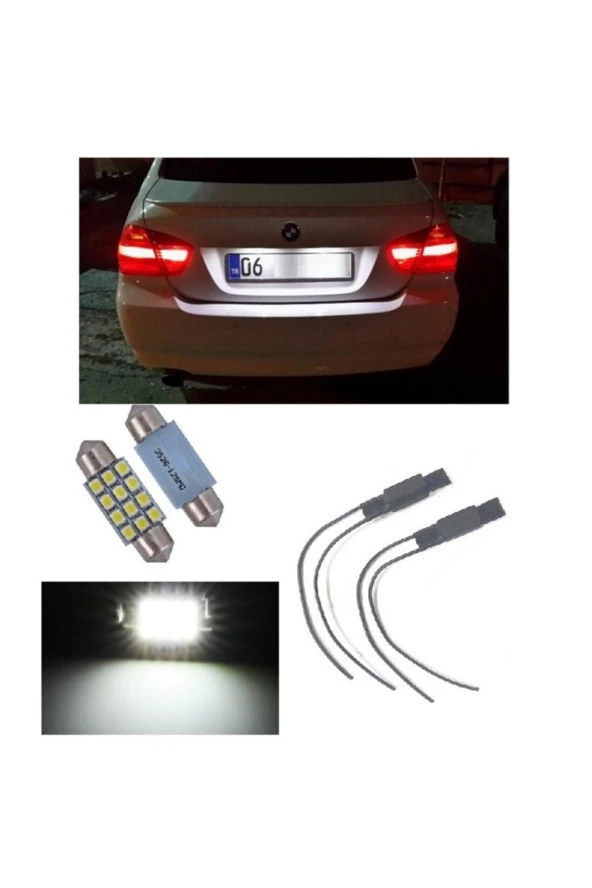 Fardoktoru Bmw E39 E46 E60 E90 X5 Beyaz Led Plaka Aydınlatma Seti