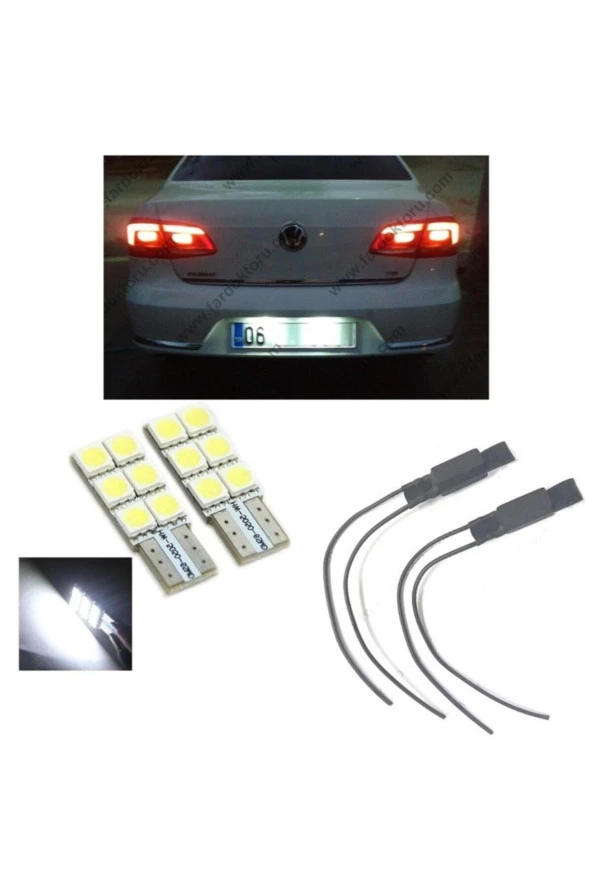 Fardoktoru Vw Passat B7 Beyaz Led Plaka Lambası Ampul Seti