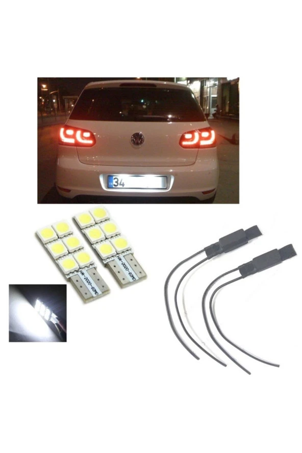 Fardoktoru Vw Golf 6 Beyaz Led Plaka Lambası Ampul Seti