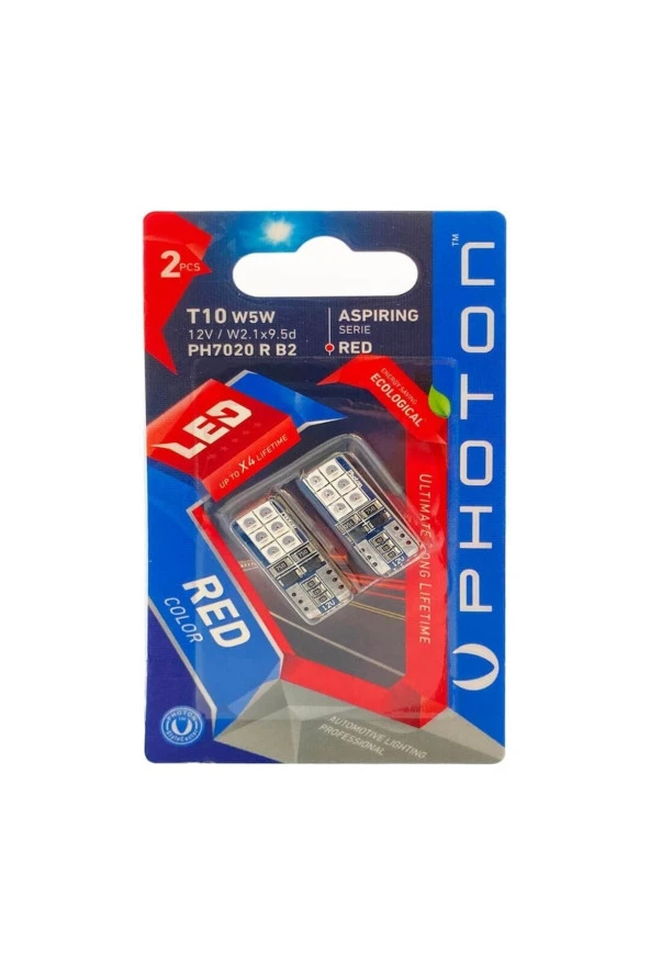 Fardoktoru T10 Led Park Ampulü Kırmızı Ph7020 Red W5w - Resim 2