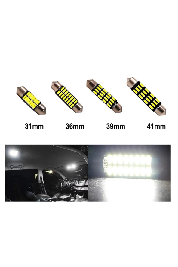 Fardoktoru 41mm Beyaz 16 Smd Sofit Oto Led Ampulü - Resim 3