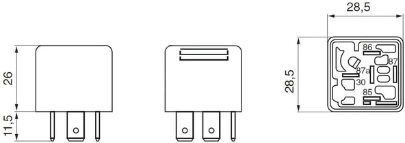 BOSCH MİNİ RÖLE 24V 20AH 5 UÇLU ÇİFT PLATİNLİ 0332209206 - 5
