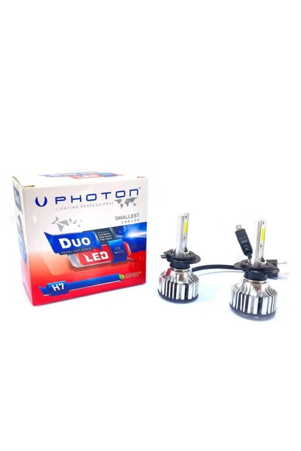 Photon H7 Duo Led Xenon Şimşek Etkili Beyaz Zenon H7 2023 Yeni Seri Gri Slim Kasa - Resim 3