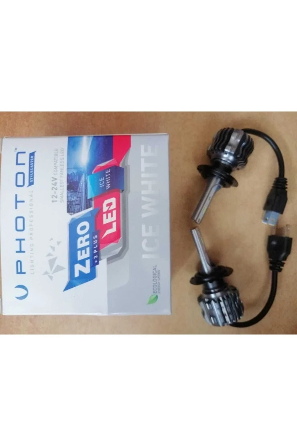 Photon Zero H7 3 Plus Fransız Led 12volt-24volt Ice White Fansız - Resim 2